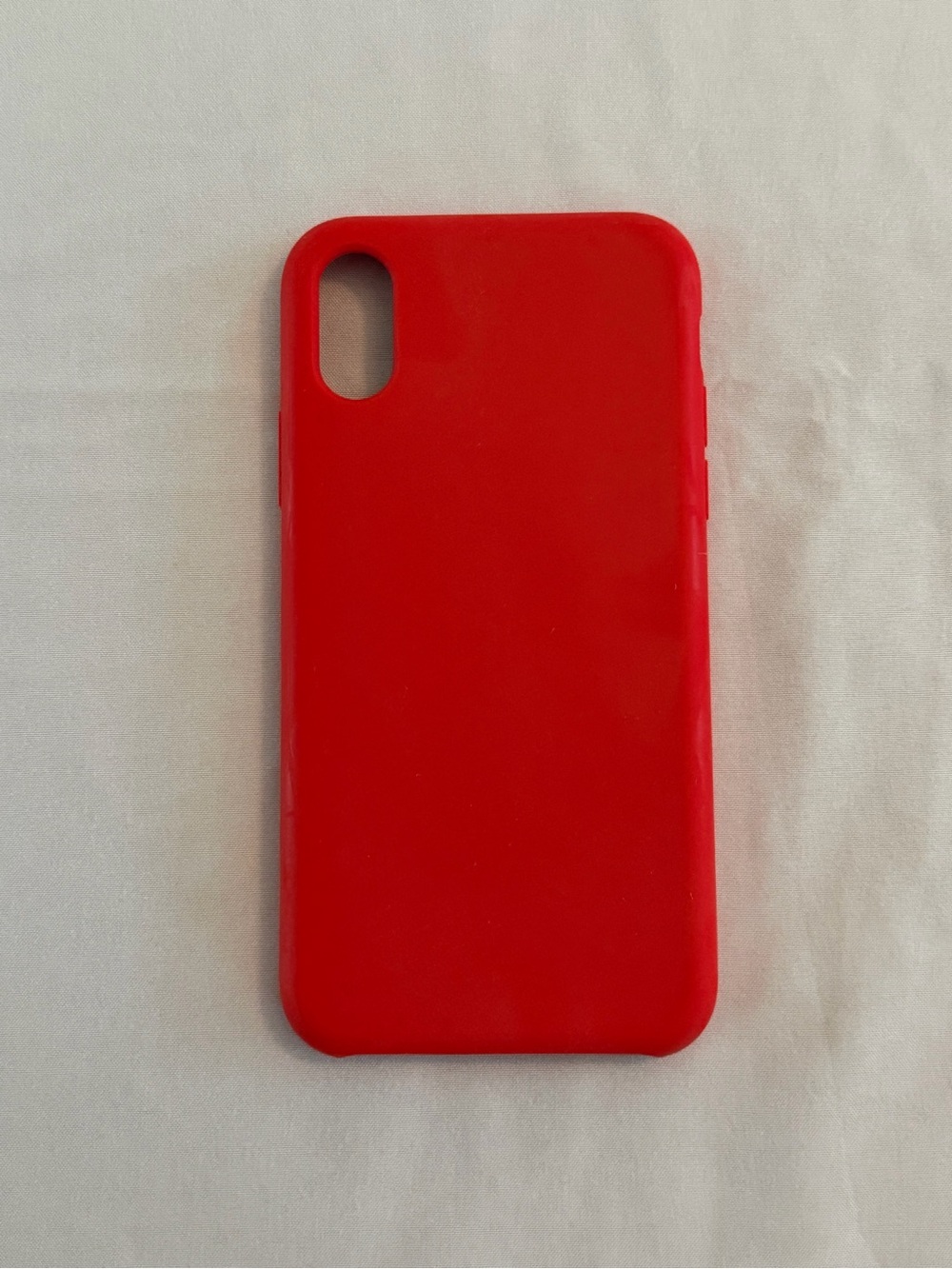 iPhone XS Red Silicone Phone Case